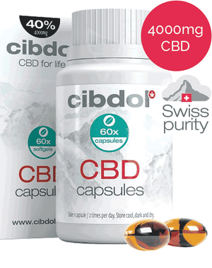 40% Cibdol CBD softgel capsules