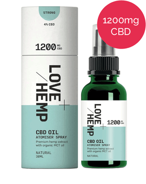 CBD Spray 1200mg - Love Hemp - Natural
