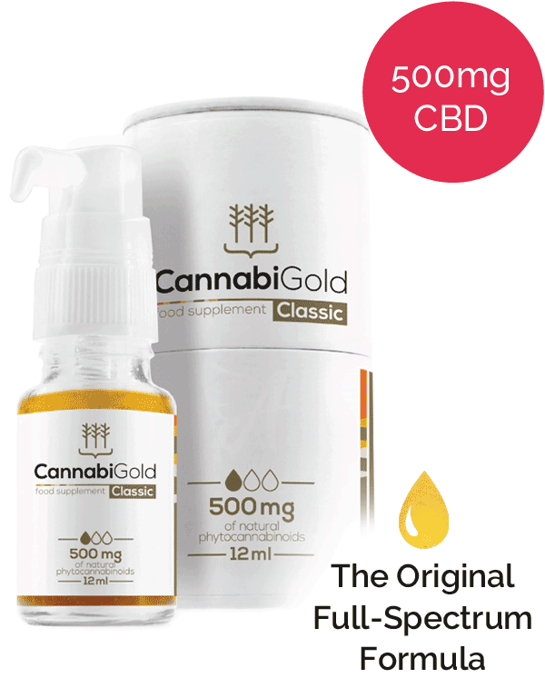 CannabiGold Classic 500mg CBD oil | for the Ageless