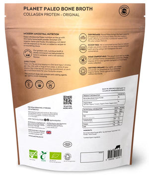 Organic bone broth powder - Planet Paleo (450g) label