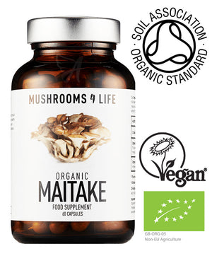 Organic maitake mushroom capsules