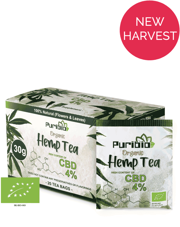 4% Hemp CBD tea bags (20) - PuriBio