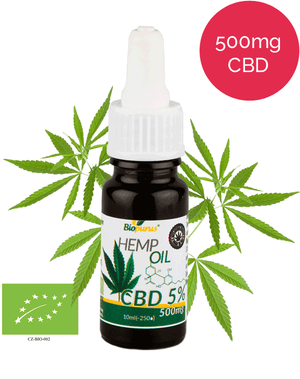 5% Organic CBD Oil (500mg in 10ml) Biopurus UK-for the Ageless