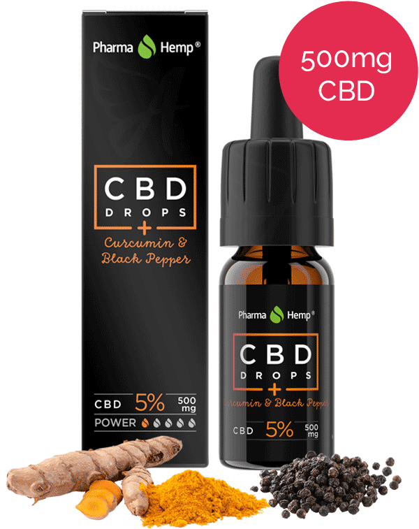 5% CBD oil with curcumin & black pepper - PharmaHemp