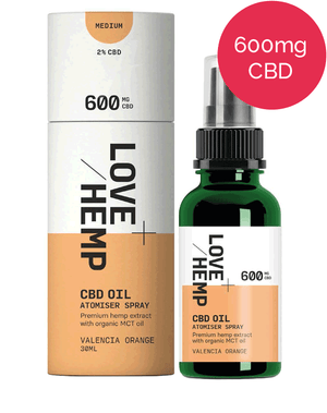 CBD Spray 600mg - Love Hemp - Valencia Orange