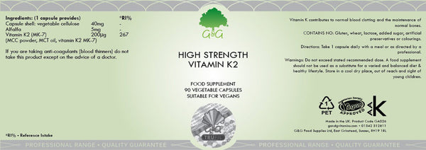 High Strength Vitamin K2 Capsules | for the Ageless