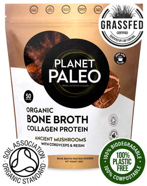 Organic bone broth Ancient Mushrooms - Planet Paleo (450g)