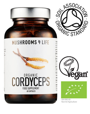 Organic cordyceps mushroom capsules