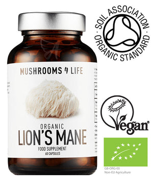 Organic lion’s mane mushroom capsules