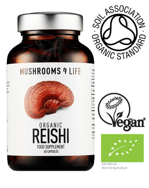Organic reishi mushroom capsules