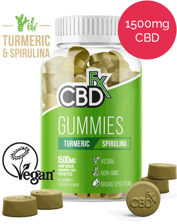 Vegan CBD gummies (turmeric & spirulina) - CBDfx