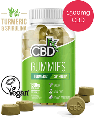 Vegan CBD gummies (turmeric & spirulina) CBDfx