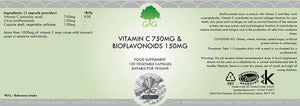 Vitamin C Citrus Bioflavonoids label